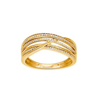 14kt. guldring m/dia. 0.15ct W/SI, fra Siersbøl