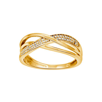 14kt. guldring m/dia. 0.09ct W/SI, fra Siersbøl