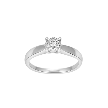 14kt. hvidguldsring m/dia. 0.16ct W/SI, fra Siersbøl