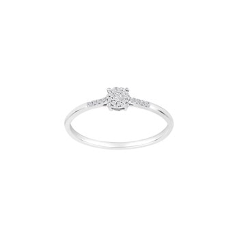 14kt. hvidguldsring m/dia. 0.06ct W/SI, fra Siersbøl