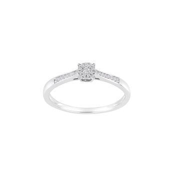 14kt. hvidguldsring m/dia. 0.04ct W/SI, fra Siersbøl