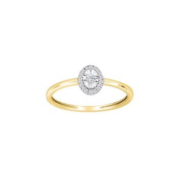 14kt. guldring m/dia. 0.08ct W/SI, fra Siersbøl