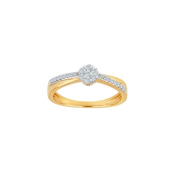 14kt. guldring m/dia. 0.25ct W/SI, fra Siersbøl