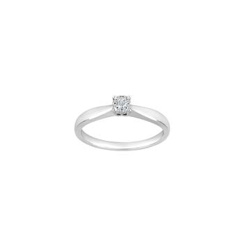 14kt. hvidguldsring m/dia. 0.07ct W/SI, fra Siersbøl