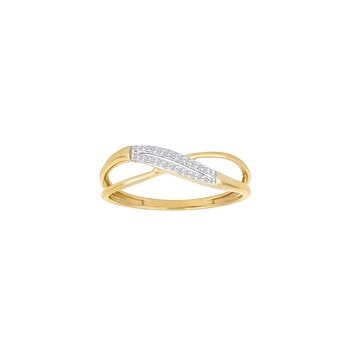 14kt. guldring m/dia. 0.05ct W/SI, fra Siersbøl