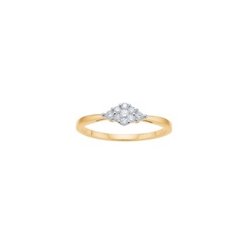 14kt. guldring m/dia. 0.15ct W/SI, fra Siersbøl