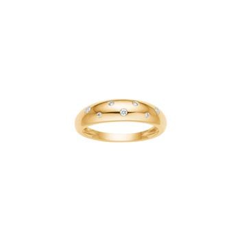 14kt. guldring m/dia. 0,07ct W/SI, fra Siersbøl