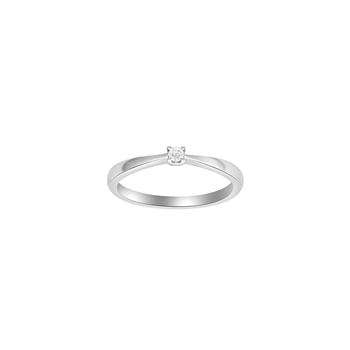 HEART 14kt. hvidguldsring m/dia. 0.05ct W/SI, fra Siersbøl