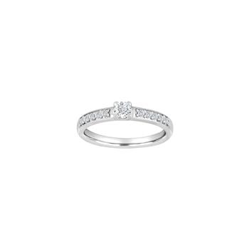HEART 14kt. hvidguldsring m/dia. 0.40ct W/SI, fra Siersbøl