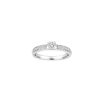 HEART 14kt. hvidguldsring m/dia. 0.50ct W/SI, fra Siersbøl