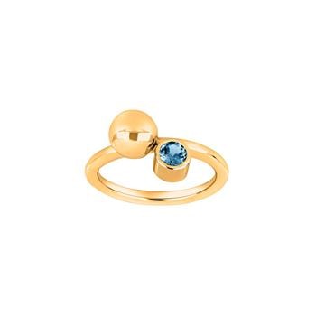 SHAPE Sølv forgyldt ring Color m/London topaz, fra Siersbøl Shape
