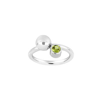 SHAPE Sølv rhodineret ring Color m/peridot, fra Siersbøl Shape