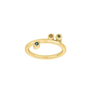 SHAPE Sølv forg. ring peridot,citrin,London topaz, fra Siersbøl Shape