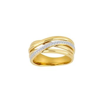14kt. guldring m/dia 0.13ct W/SI, fra Siersbøl