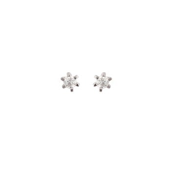 Ørestik sølv rhodineret 6 greb 3mm, fra L&G