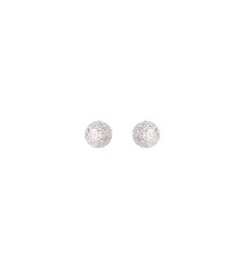 Ørestik sølv rhodineret diamond dust 2 mm, fra L&G