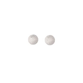 Ørestik sølv rhodineret kugle diamond look 4mm, fra L&G