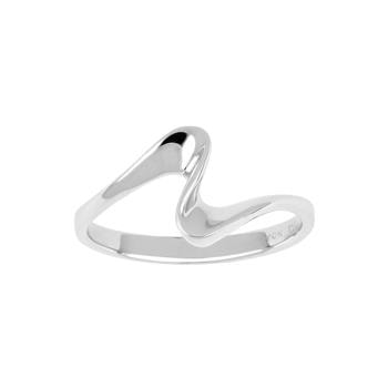 Rhodineret sølvring WAVE52 11mm Str.60, fra Nordahl