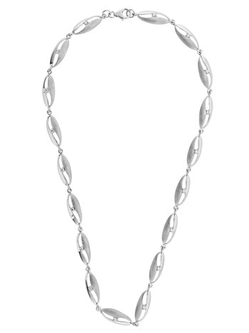 Mat og blank Sterling Sølv Collier Halskæde fra Lotte og Gitte