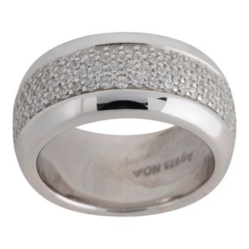 Sølv rhd. ring m/ cz*, fra Siersbøl