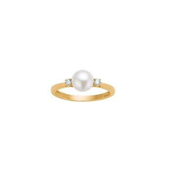14 kt. guldring m. dia. 0.078ct W/SI, fra Siersbøl