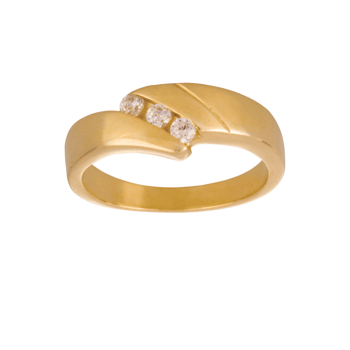 8kt. guldring m/cz, fra Siersbøl