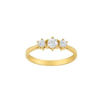 8kt. guldring m/cz, fra Siersbøl