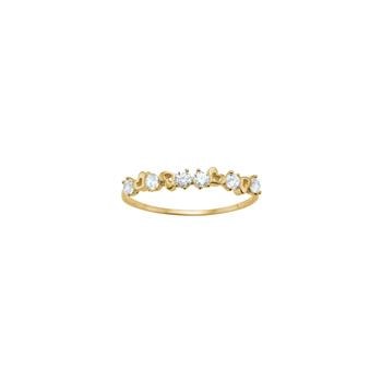 8kt. guldring hjerter m/cz, fra Siersbøl