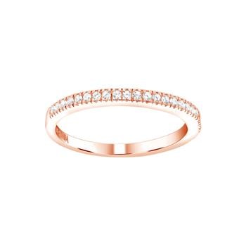 Rosaforgyldt ring ADINANOR med 1 række cz. Str.60, fra Joanli Nor