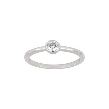 Rhd. sølv ring 4mm rør HANNANOR, fra Joanli Nor