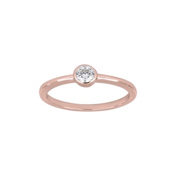 Rosaforg. sølv ring 4mm rør HANNANOR, fra Joanli Nor