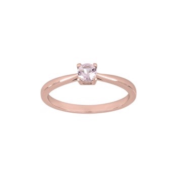 Rosaforg. sølv ring 4mm lyserød HELENNOR, fra Joanli Nor
