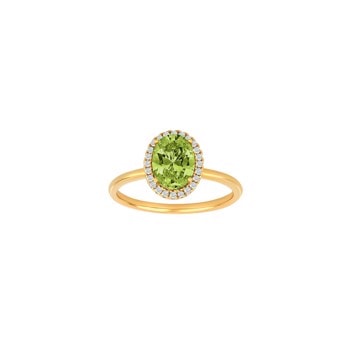 Forgyldt ring MILLENOR grøn, fra Joanli Nor