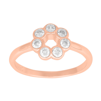 SWAROVSKI rosa forgyldt sølvring AMYNOR*, fra Joanli Nor