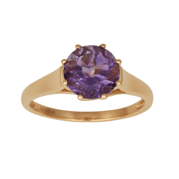 14kt. guldring m/ametyst, fra Siersbøl