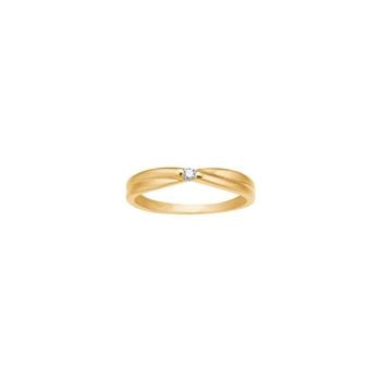14kt. guldring m. 0,03ct W/SI, fra Siersbøl