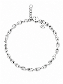 Armbånd sølv rhodineret marine, fra L&G