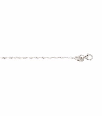 Armbånd sølv rhodineret singapore small, fra L&G