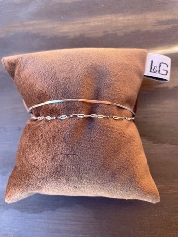Armbånd TWO IN ONE sølv rhodineret, fra L&G