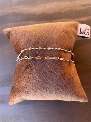 Armbånd TWO IN ONE sølv rhodineret, fra L&G
