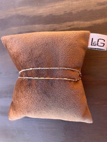 Armbånd TWO IN ONE sølv rhodineret, fra L&G