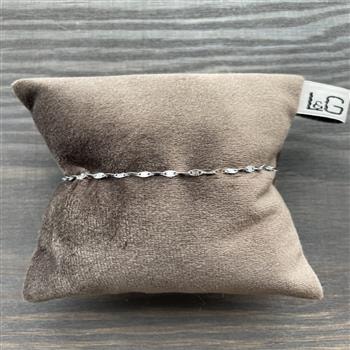 Armbånd sølv rhodineret oval SHINE, fra L&G