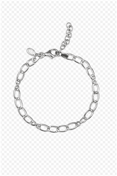 Armbånd sølv rhodineret åben oval, fra L&G