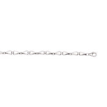 Armbånd sølv rhodineret 18+2cm, fra L&G