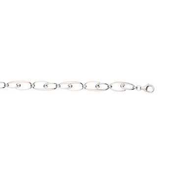 Armbånd sølv rhodineret snørkler 18+2 cm, fra L&G