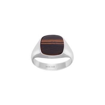 Rhodineret sølvring med yellow tiger eye, fra Son of Noa
