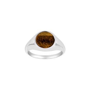 SON Rhod. sølvring med yellow tiger eye, fra Son of Noa
