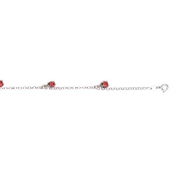 Armbånd sølv rhodineret mariehøne, fra L&G