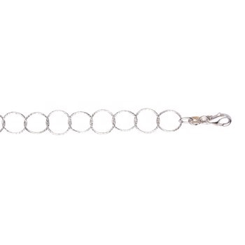Armbånd sølv rhodineret ringe, fra L&G