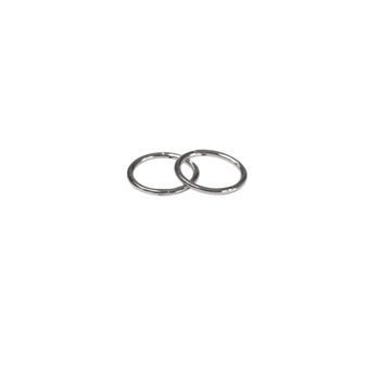 Knæk creol hvidguld 8 karat 12mm, fra L&G